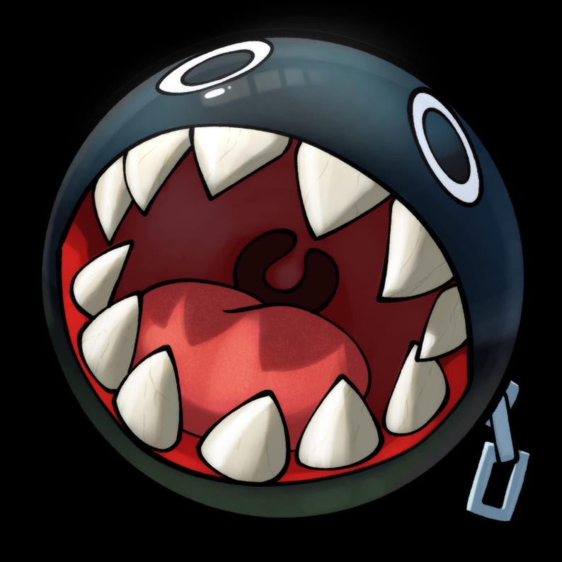 Red Chomp Acrylic 2-inch Sphere Monster Backpack and Keychain Charm - Etsy
