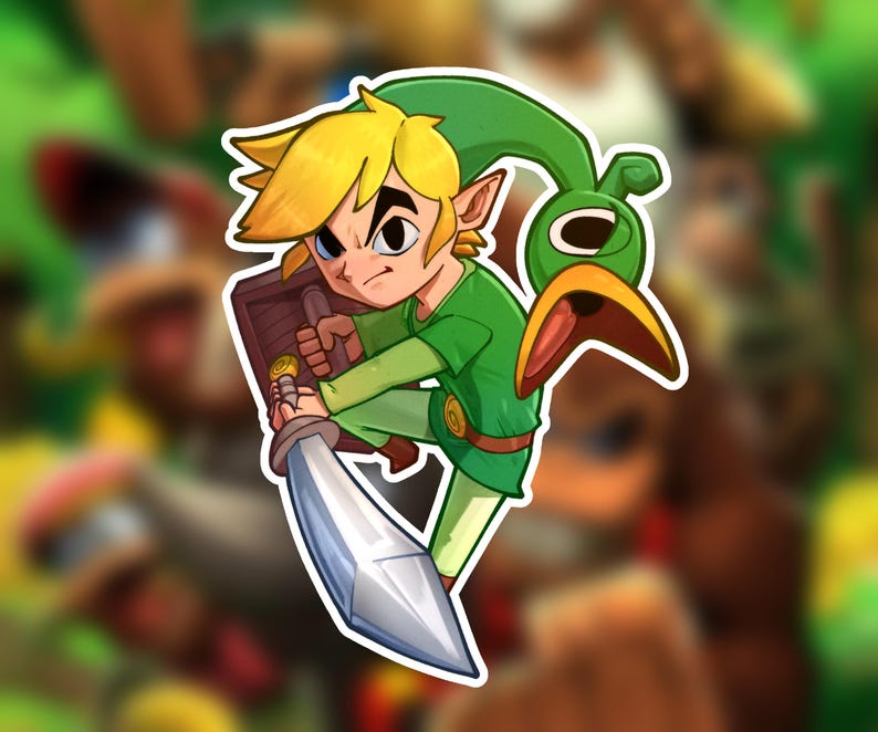 Tunic Sticker Waterproof Green Fairy Boy Sticker for Water Bottle - Etsy