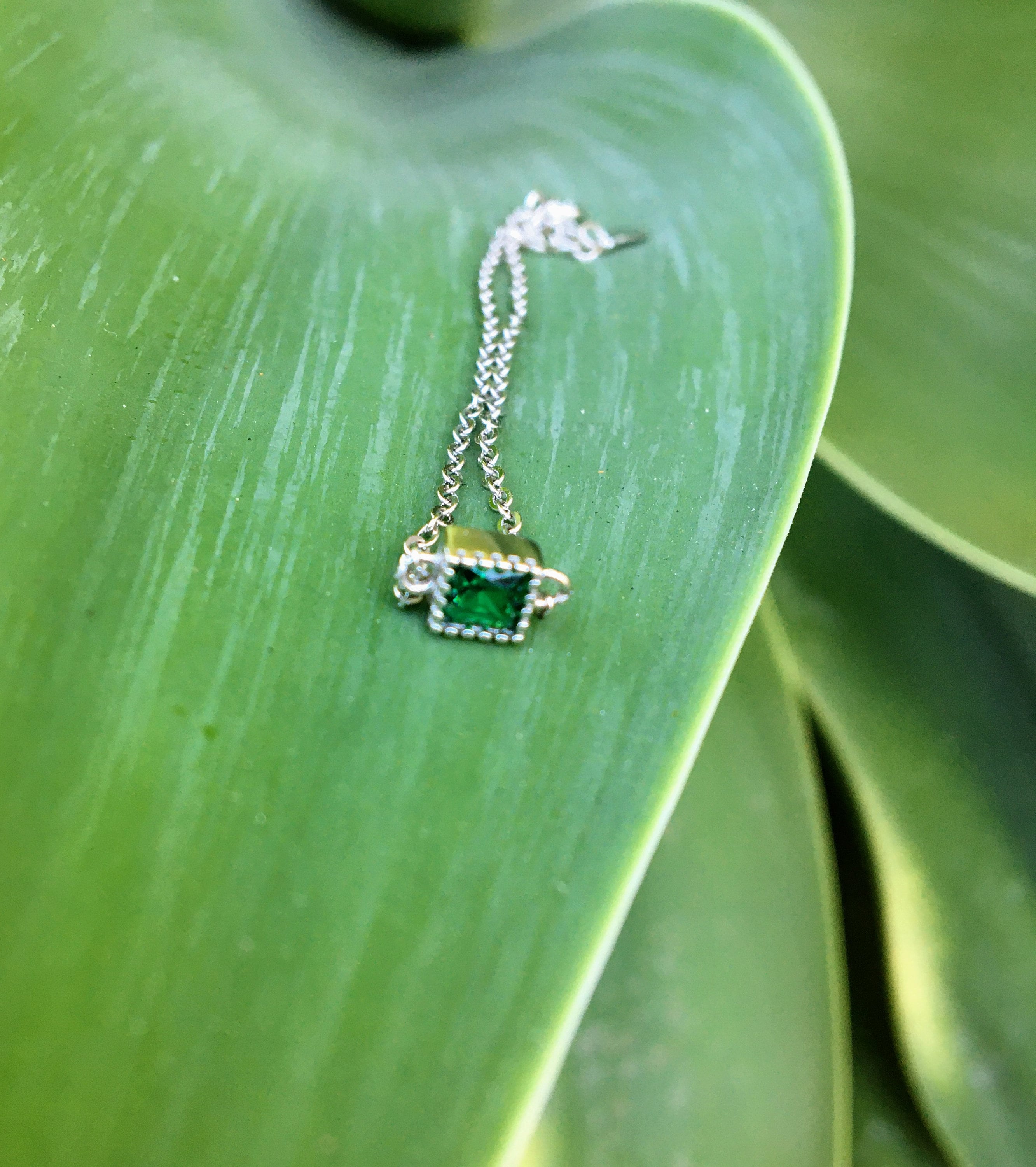 CHARM BRACELET Emerald Charm Bracelet Gold Bracelet Etsy