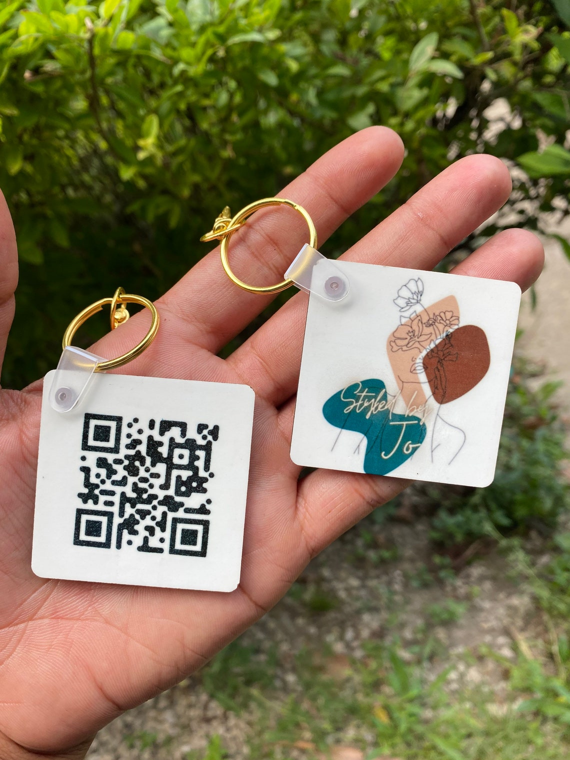 Business QR Code Keychain Etsy