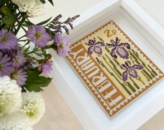 February Birth Month Stamp Counted Cross Stitch