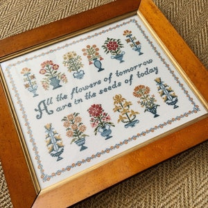 Flowers of Tomorrow Cross Stitch Sampler Kit