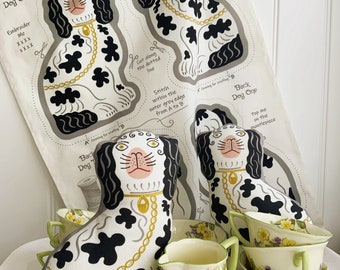 Cut & Stitch Staffordshire Spaniels Tea Towel