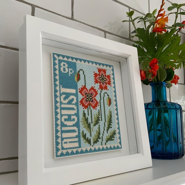 August Birth Month Stamp Counted Cross Stitch Kit