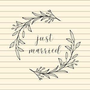 Just Married Svg, Bride Svg, Bridal Svg, Wedding Svg, Wedding Tshirt Svg, Bridal Party Svg, Newlywed Svg, Marriage Svg, Honeymoon Couple Svg