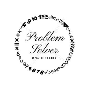 Problem Solver #MathTeacher Svg | Math Teacher Svg | Math Svg | Math Symbols Svg | Problem Solver Svg Png Jpg Psd Pdf Eps | Math Svg Png Cup