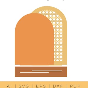 Rattan Arch Sign Template-SVG-Customizable-GLOWFORGE-Laser Cut