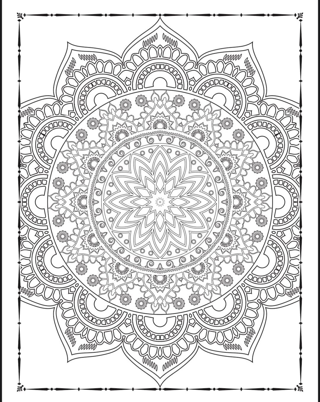 Mandala, Anxiety Relief Coloring Pages for Adults,30 Printable Pages of