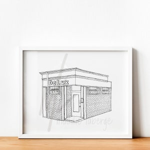 DeLux Cafe, South End, Boston MA Print