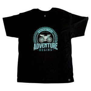 Bike - Bikepacking Graphic T-Shirt - Pavement Ends Adventure Begins - Bike packing - MTB - Bike