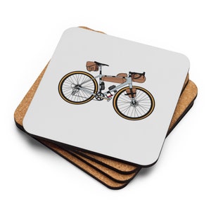 Bike Bikepacking Cork-back coaster