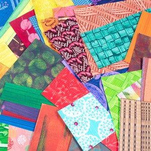 Papierrestesortiment, handgemachtes Buntpapier, Überraschungstüte, Basteln, Kleisterpapier, Set