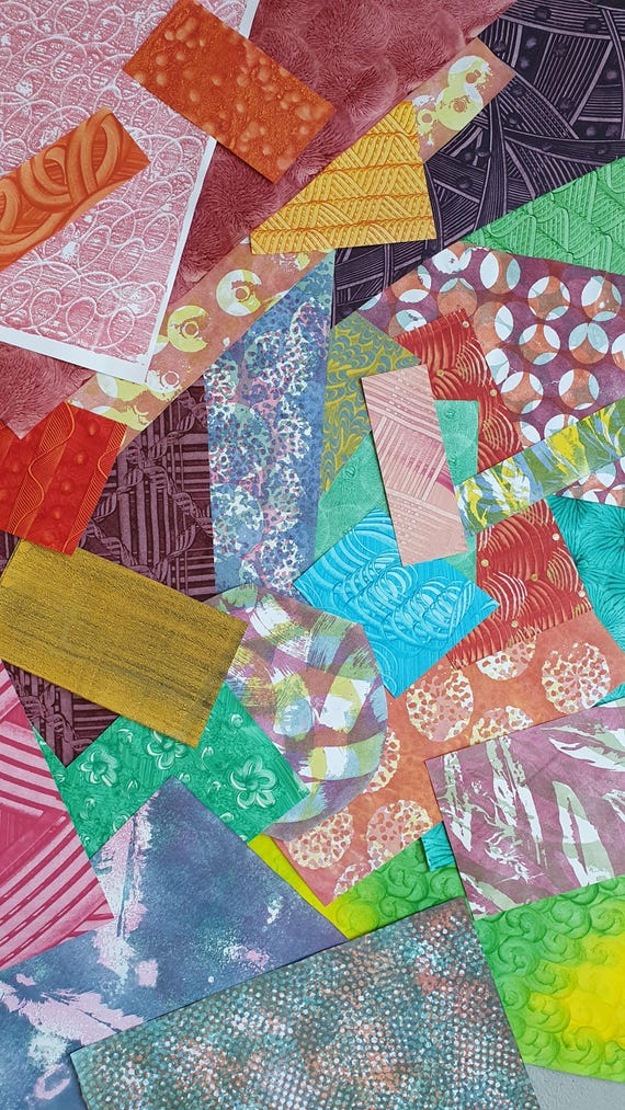 Papiersortiment, handgemachtes Buntpapier, Überraschungstüte, Basteln, Kleisterpapier, Kreativität, Collage, Set