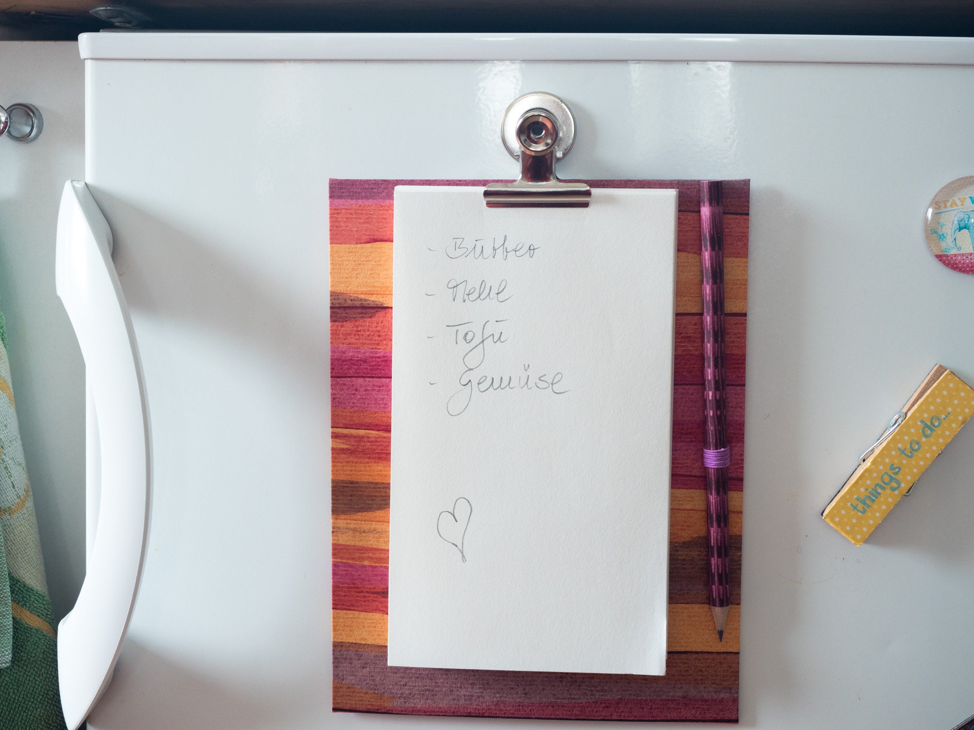 notepad holder with pencil handmade coloured paper Etsy