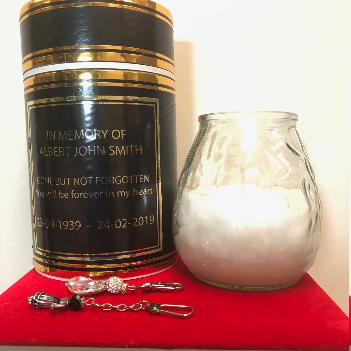 Personalised bereavement candle | Etsy
