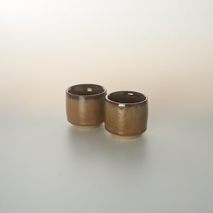 Handmade Ceramic Cup Set: Japanese Style Pottery, Natural Tone Glaze