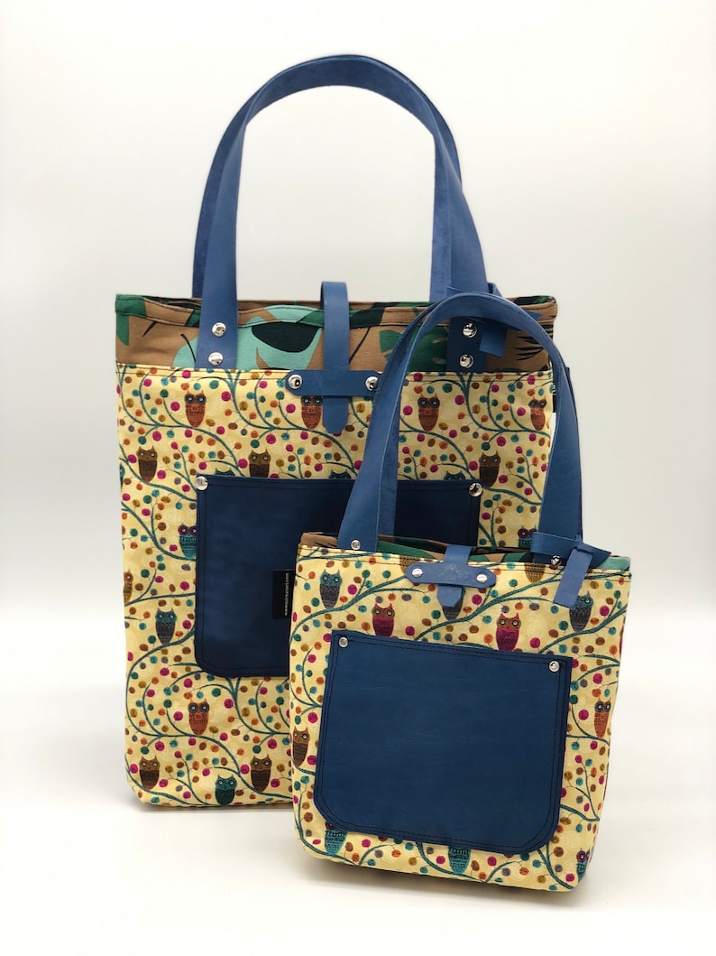 Gift Personalized Tag Tote bag canvas mix leather Bridesmaid gift handmade bag Mother gift Sheridan tote Shoulder bag TOTE bag