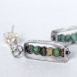 Turquoise box earrings