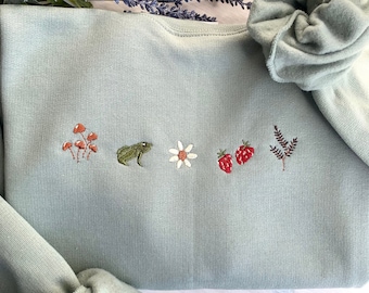 Embroidered Cottagecore Crewneck