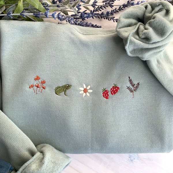 Embroidered Cottagecore Crewneck