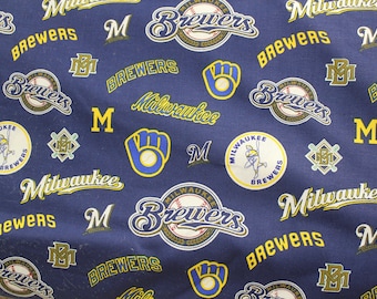 Milwaukee Brewers Baseball Yardage by Fabric Traditions...Sold in 1/2 yard increments