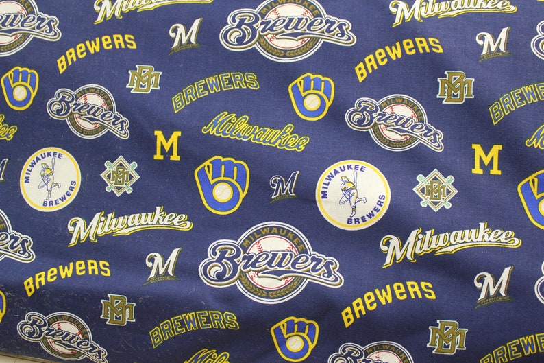 Milwaukee Brewers Baseball Yardage by Fabric Traditions...Sold in 1/2 yard increments image 1