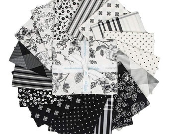 Fleur Noire Fat Quarter Bundle by My Minds Eye for Riley Blake Design