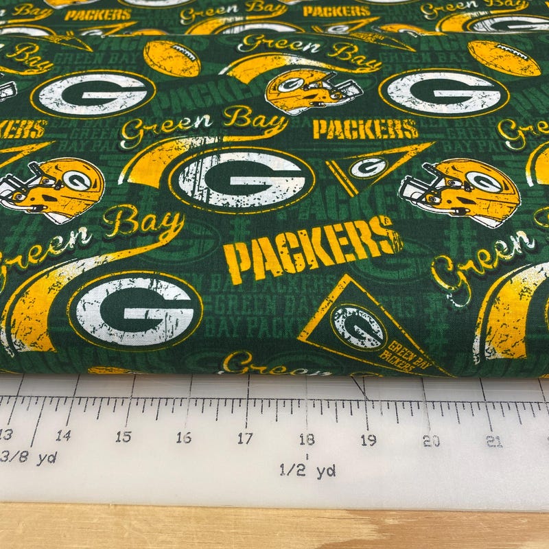 Green Bay Packers Fabric - Etsy