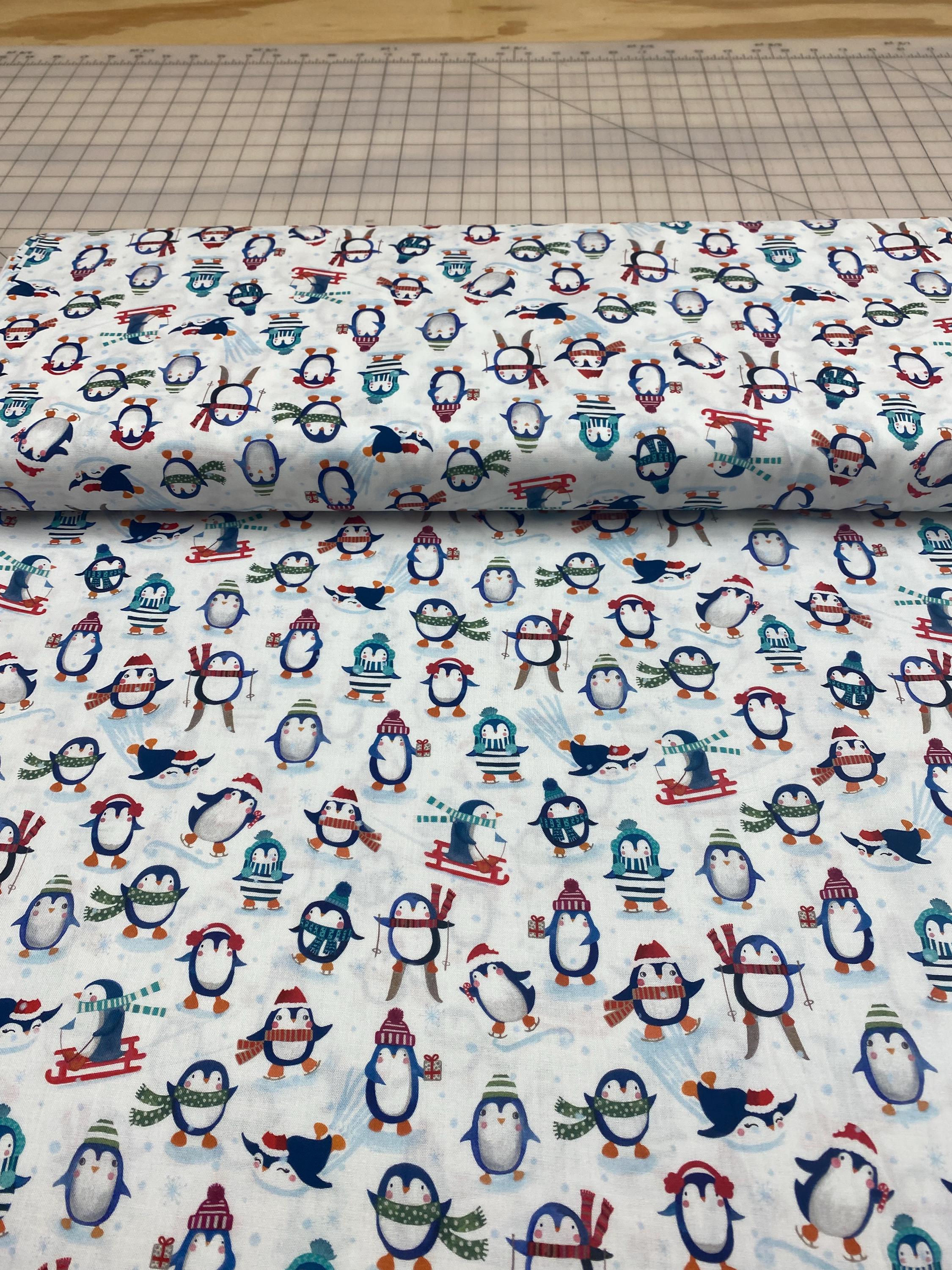 Pink Penguin Fabric - Etsy