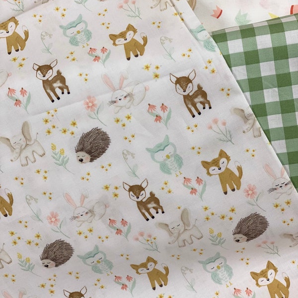 It's A Girl baby fabric, Yardage Fabric, Baby Animal Print on White Fabric, Riley Blake Designs ...Sold by the 1/2 year increments