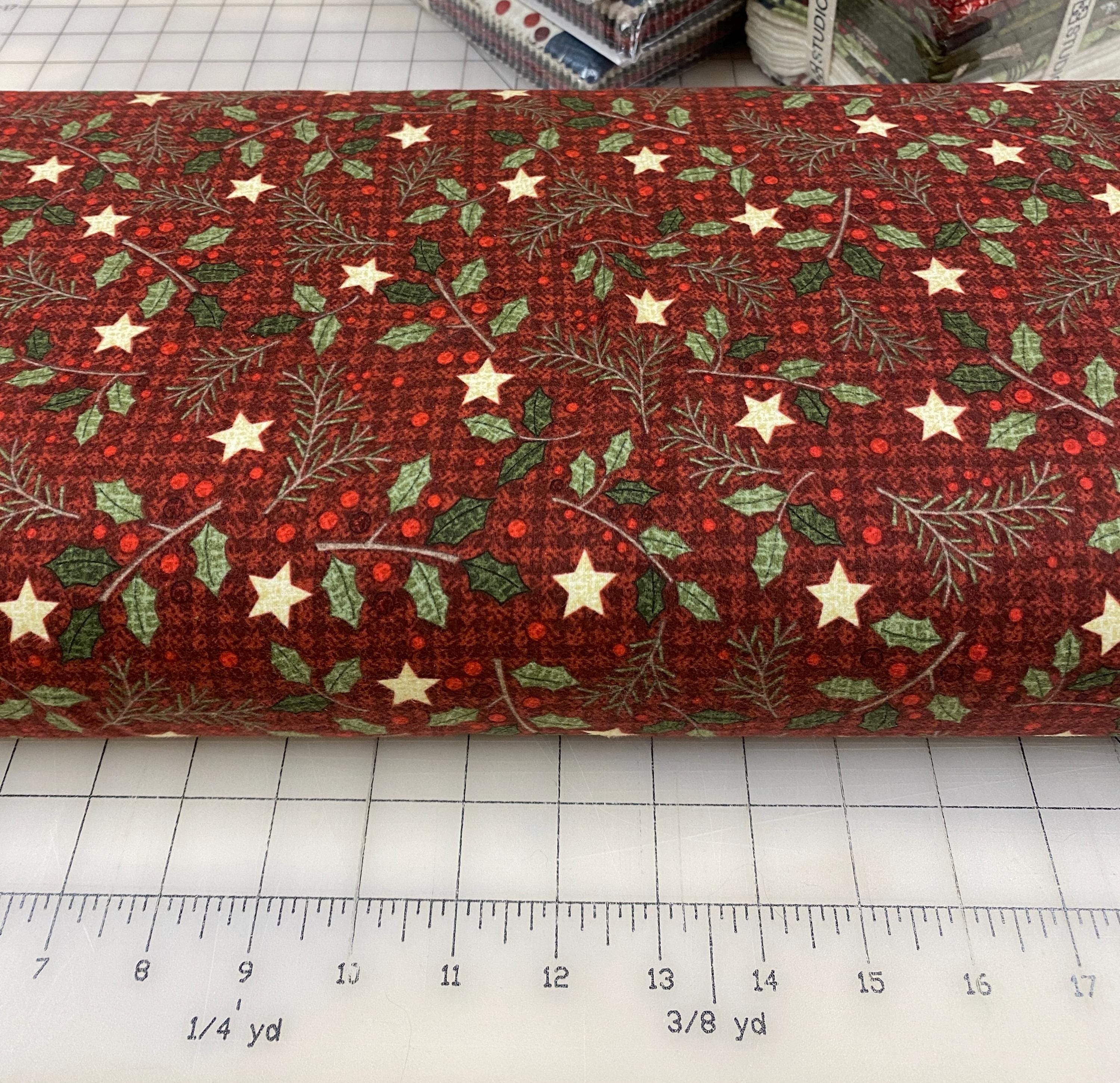 Holly Jolly Flannel Yardage// Christmas Flannel// by Bonnie Sullivan for Maywood Studio...Sold in 1/2 yard increments