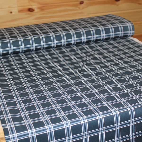 Navy Plaid Yardage American Dream by Riley Blake Designs  Sold by the 1/2 yard