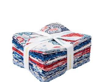 Arthur's Garden by Liberty Fat Quarter Bundle  Patriotic Precuts Riley Blake Designs