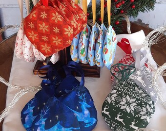 Festive fabric ornaments