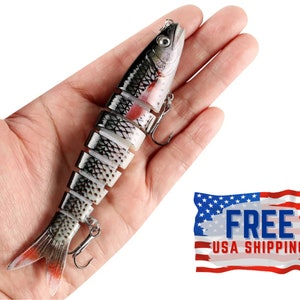Handmade Jointed Fishing Lure Christmas gift thanksgiving day Fisherman gift Dad Brother Father gift Best man husband Hard bait Pike Bass