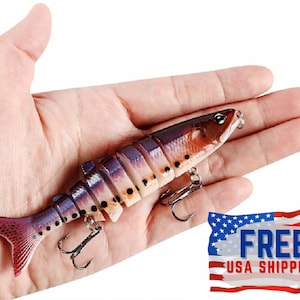 Handmade Jointed Fishing Lure Christmas gift thanksgiving day Fisherman gift Dad Brother Father gift Best man husband Hard bait Pike Bass