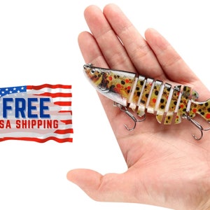 Handmade Jointed Fishing Lure Christmas gift thanksgiving day Fisherman gift Dad Brother Father gift Best man husband Hard bait Pike Bass
