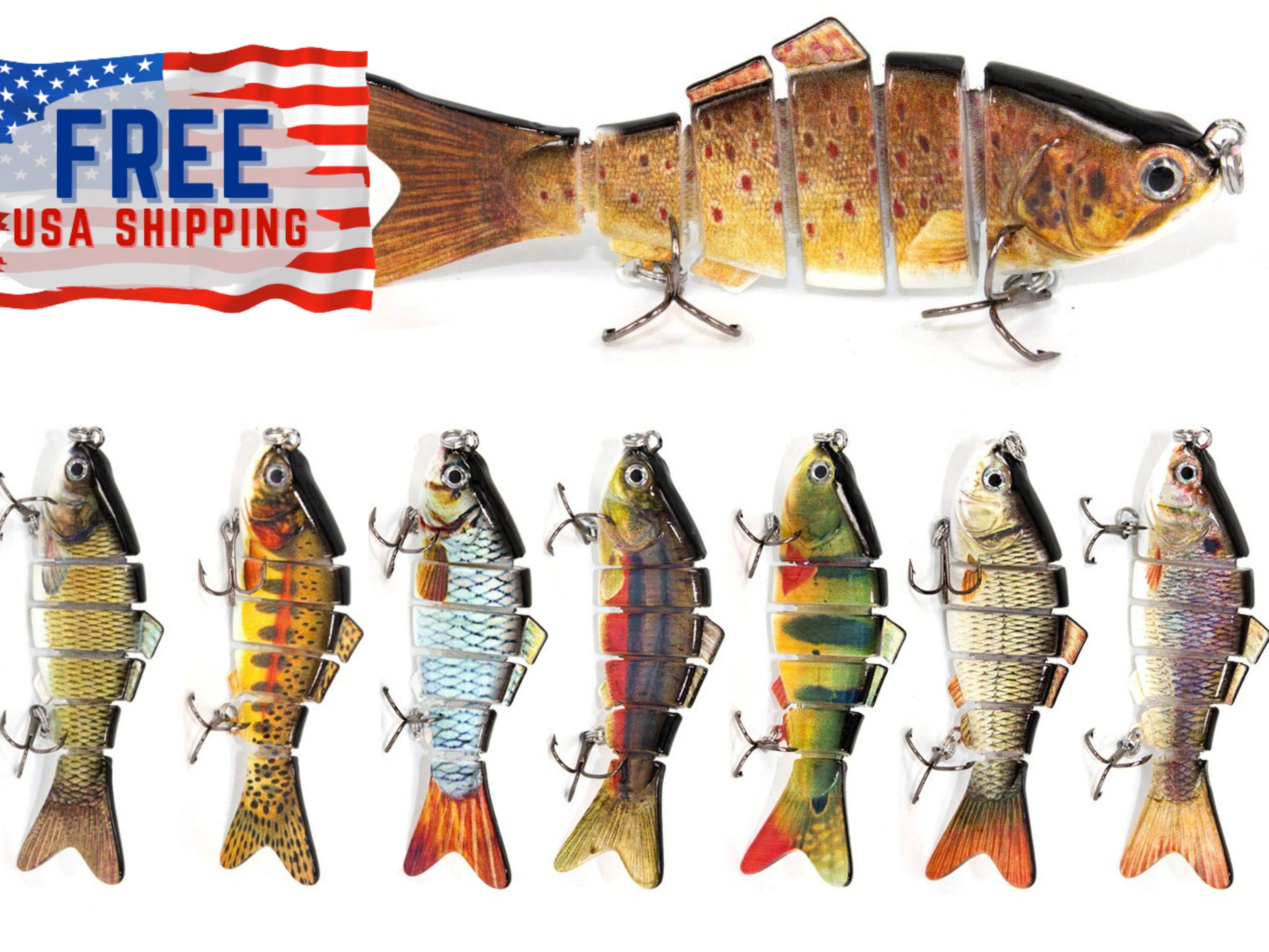 Swimbait Lure Jointed Trout Pike Fishing Lures Crankbait Wobblers