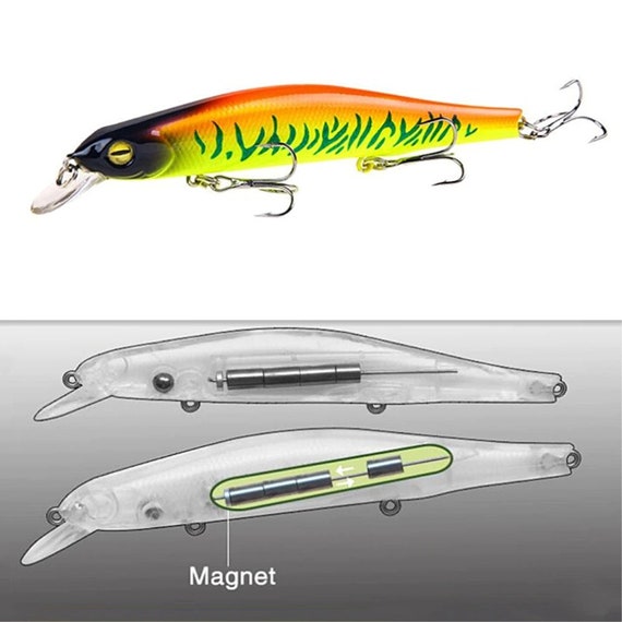 Handmade Magnet Weight Crankbait Fishing Lure Crank Bait Sinking Lure  Fishing Fan Gift Fishing Bait Musky Lunge Pike Zander Bass Perch 