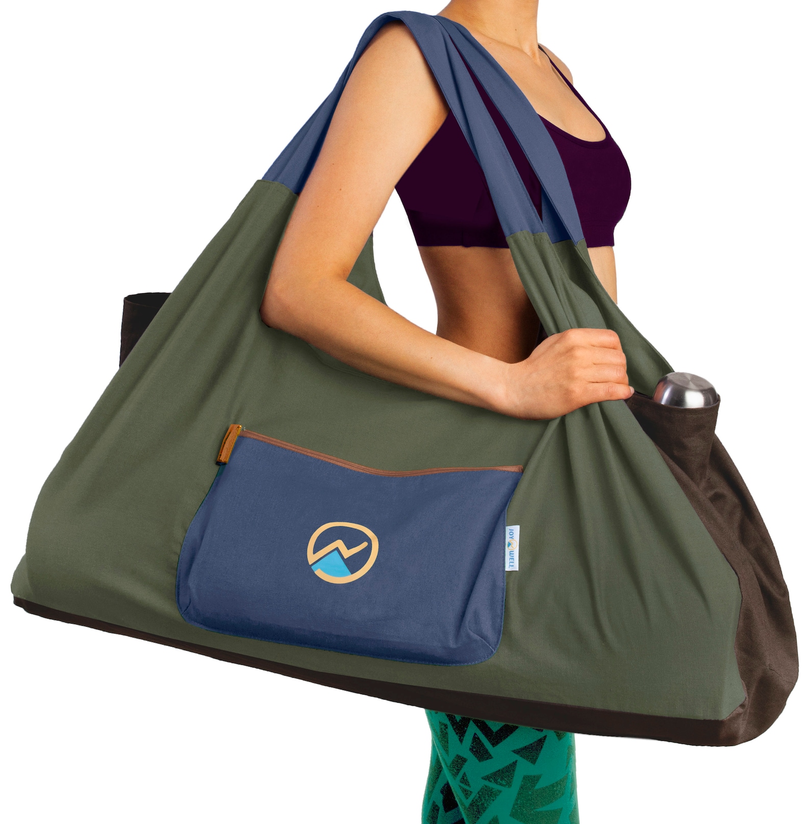 XL Yoga Mat Bag FullZip with Sewnin Mat Holder Straps and 4 Etsy