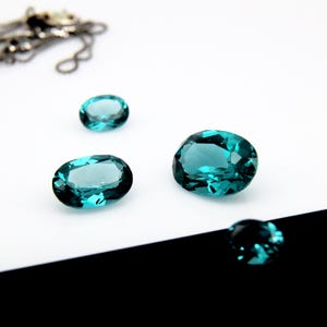 2x3mm-12x16mm Oval Cut Seafoam Green Paraiba Nano Crystal Tourmaline Greenish Blue Nano Heat Resistant Loose Stones