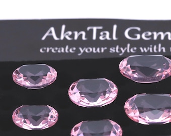 Oval Turmalin Pink Nano Kristall Hitzebeständiger Synthetischer Kleiner Edelstein 2 x 3 mm-10 x 14 mm Pk7