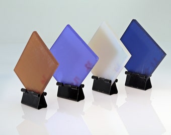 Saffierblauw, opaal wit, amethist, bruin champagne synthetisch kristal losse stenen onbewerkt