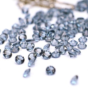 Pietra sintetica resistente al calore in nanocristallo topazio Londra grigio metallizzato blu scuro (1,0-5,5 mm) LdBD