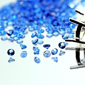Ronde spinel blauw nanokristal Hittebestendige synthetische losse edelsteen 3,0-4,0 mm