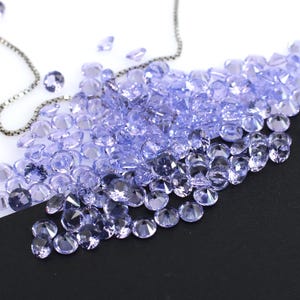 Round Amethyst Nano Crystal Heat Resistant Synthetic Loose Gemstone 2.0-5.0mm (AMT2)