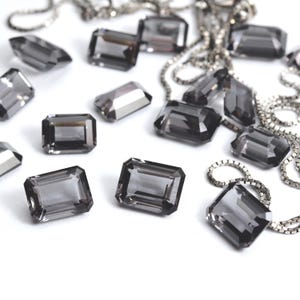 Octagon Gray Spinel Color Nano Crystal Heat Resistant Synthetic Lab Gemstone 3x5mm-10x14mm