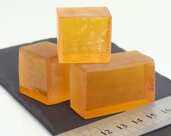 Citrine Raw Golden Yellow Nano Crystal Faceting Grade Synthetic Lab Gemstone Rough  (#CVL)