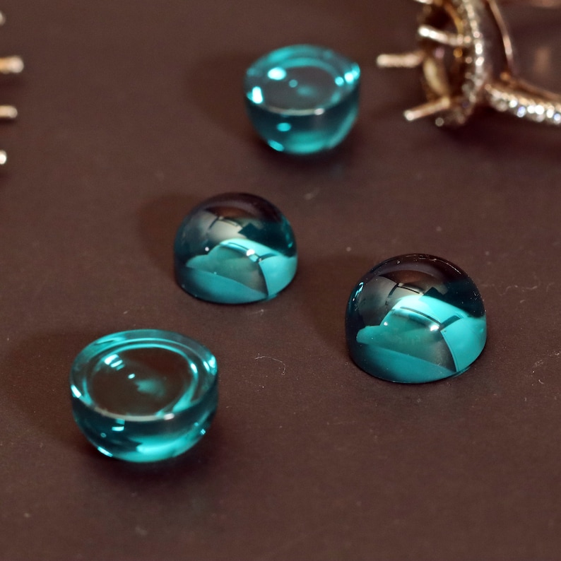 Paraiba Seafoam Green Tourmaline Nano Crystal Cabochon Paraiba Nano