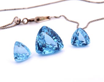 Trillion Licht Schweizer Blau Nano Kristall Hitze Beständig Kunst Topaz Lab lose Stein 3-11 mm #SwBL